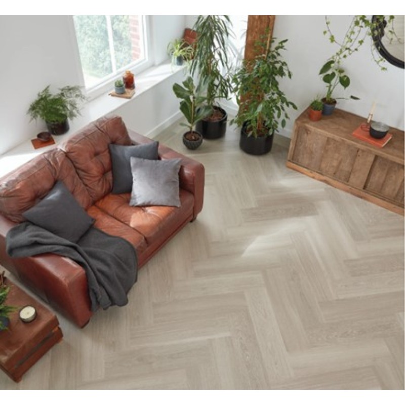 Karndean Van Gogh Grey Brushed Oak Herringbone Sm Vgw120t Gluedown 7616